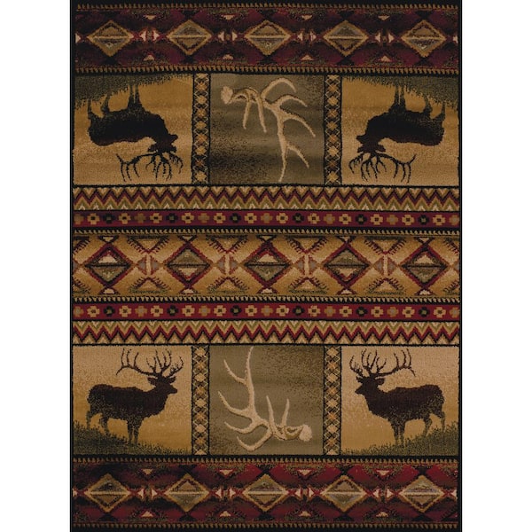 United Weavers Affinity Hunter's Dream Lodge 1 ft. 11 in. x 7 ft. 4 in. Area Rug