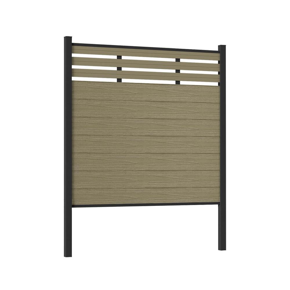 5.5 ft. H x 6 ft. W Antique Wood Composite Horizontal Fence Panel Kit with Two 7.5 ft. Aluminum Posts, Warp-Resistant price history on PriceWatchPro