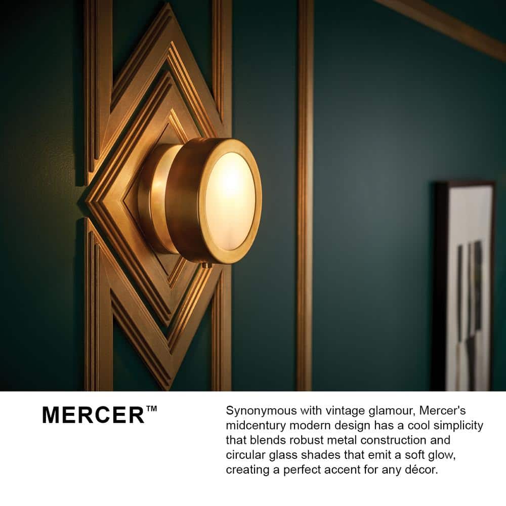 Sage Green and Brass Dimmable Wall Sconce with Etched Opal Glass