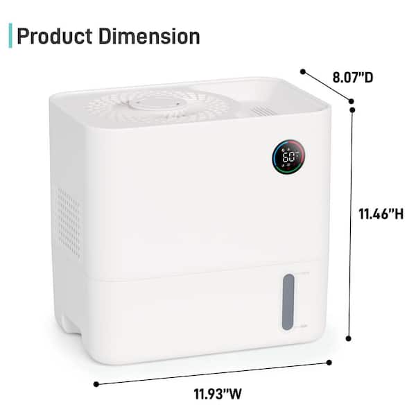 1.32 gal. Mistless 5-Speed Humidifier with Aromatherapy for 430 sq. ft. White
