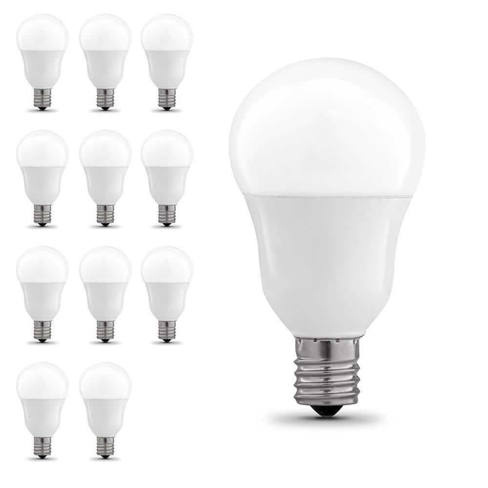 60-Watt Equivalent A15 Intermediate E17 Dimmable CEC 90+ CRI White LED Ceiling Fan Light Bulb Soft White 2700K (12-Pack) price history on PriceWatchPro