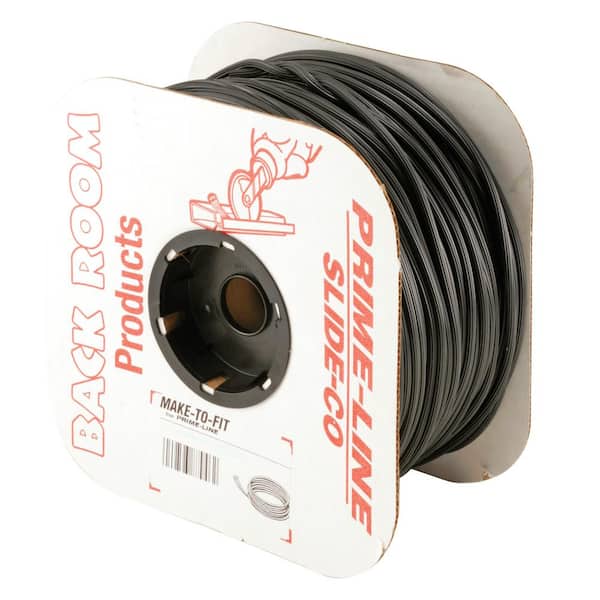 Prime-Line Screen Retainer Vinyl Spline, 0.130 in. Round, Black, 500 ft. per roll