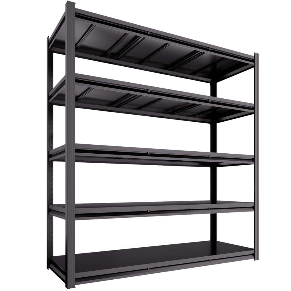 5-Tier Steel Heavy Duty Freestanding Adjustable Garage Storage Shelving Unit in Black (62 in. W x 84 in. H x 24 in. D) price history on PriceWatchPro