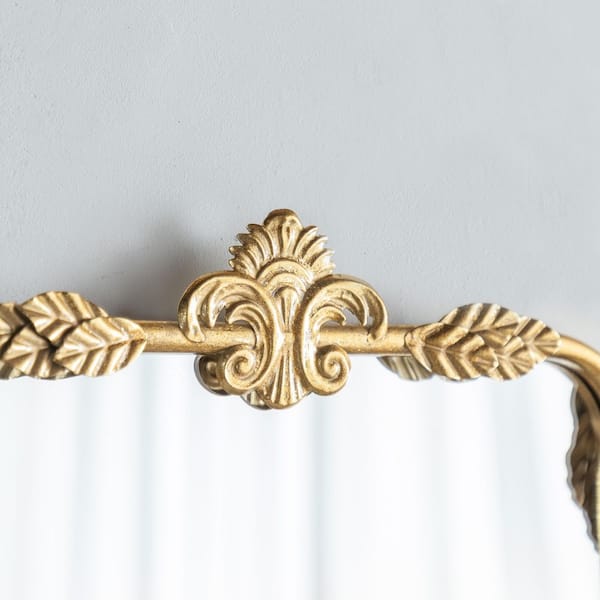 Elevatehome 19 in. W x 32 in. H Rectangular Baroque Antique Gold