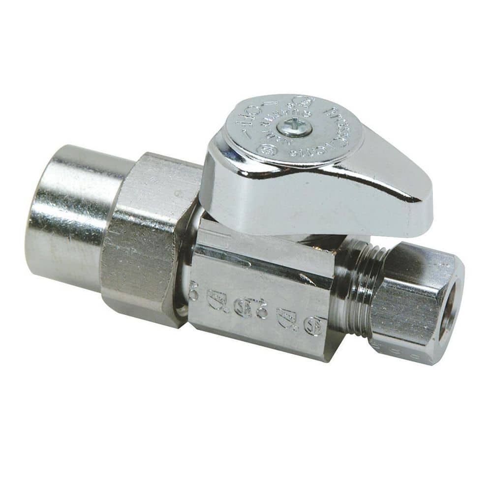 1/2 in. Nom CPVC Inlet x 3/8 in. OD Comp Outlet Brass 1/4-Turn Straight Stop less Nut/Sleeve price history on PriceWatchPro