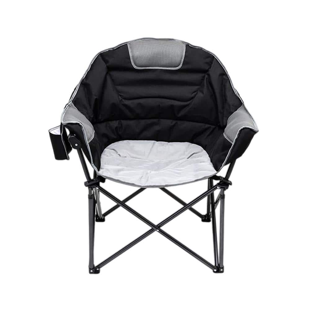 Foldable Design Oxford Fabric Black Patio Chair