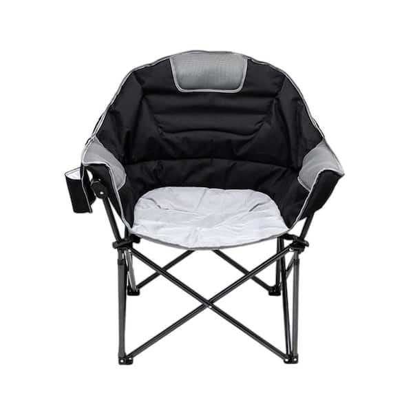 Unbranded Foldable Design Oxford Fabric Black Patio Chair