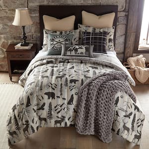 Forest Weave 3-Piece Multi-Color Polyester King Comforter Set