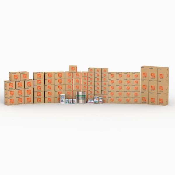 The Home Depot 97-Box 4 Bedroom Moving Box Kit 4BRKIT - The Home Depot