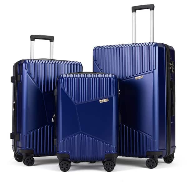 3-Piece Hardshell Luggage Navy TY91N0317-T02 - The Home Depot