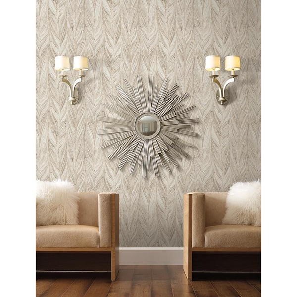 Warm Neutral Ebru Marble Vinyl Paper Unpasted Matte Wallpaper (21 in. x 33 ft.)