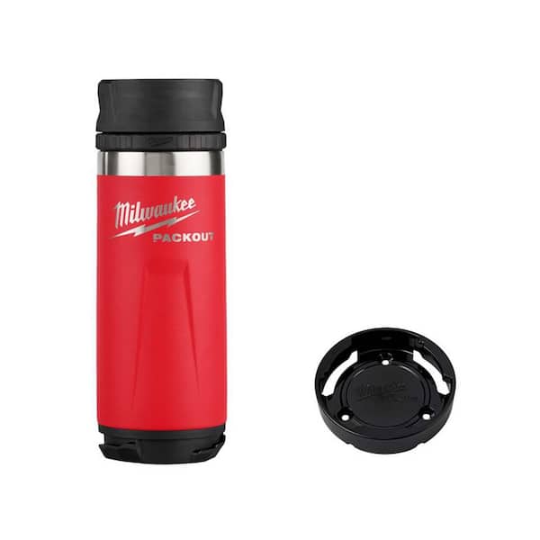 PACKOUT Red 18 Oz. Insulated Bottle with Sip Lid and PACKOUT Twist To Lock Mount