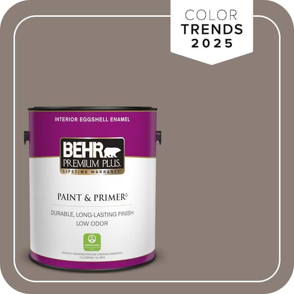 BEHR PREMIUM PLUS 1 gal. Home Decorators Collection #HDC-NT-27B Wild Truffle Eggshell Enamel Low Odor Interior Paint & Primer