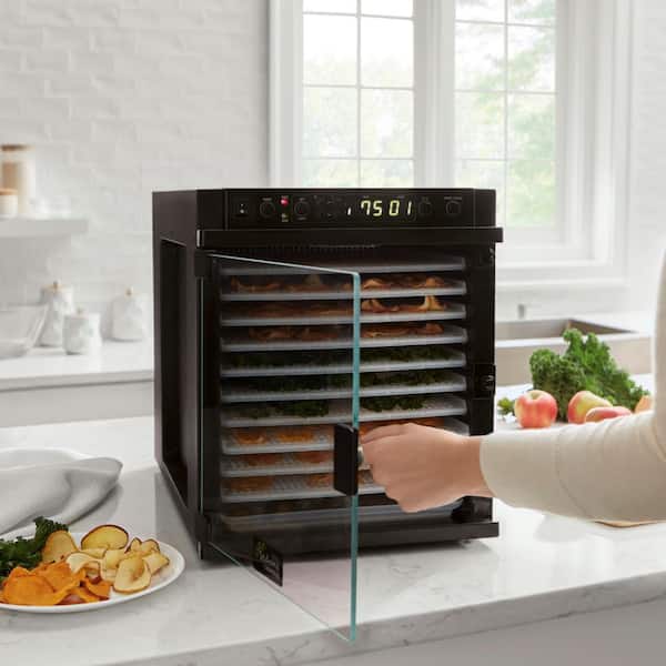 Tribest Sedona Express Food Dehydrator with Stainless Steel Trays – Black