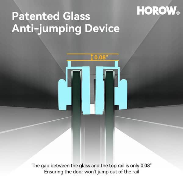 44 in. - 48 in. W x 72 in. H Double Sliding Semi-Frameless Shower Door in Brushed Nickel with Clear Glass