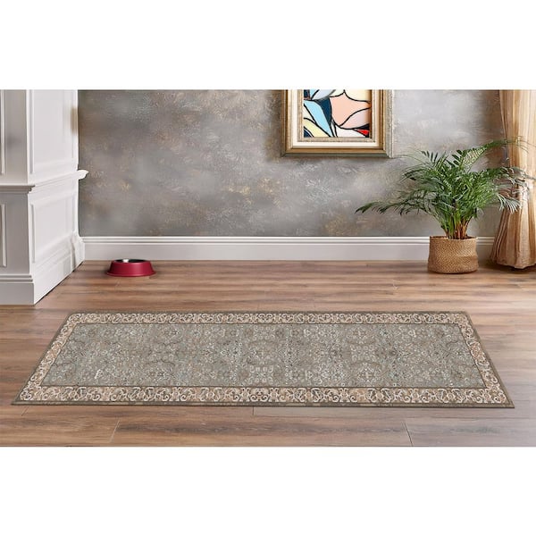 Cullen Taupe/Brown 2 ft. X 7 ft. 5 in. Oriental Indoor Area Rug