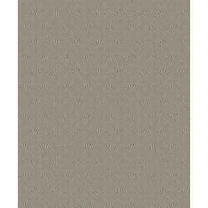 Boutique Collection Beige Metallic Geometric Fan Non-pasted Paper on Non-woven Wallpaper Sample