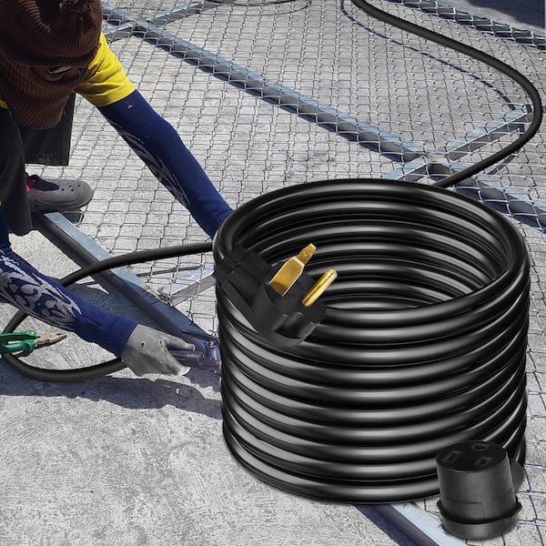 Welder Extension Cord 40 Amp 25 ft. 250 Volt Welding Power Cord with NEMA 6-50 Plug 8 Wire Gauge 3 Prong