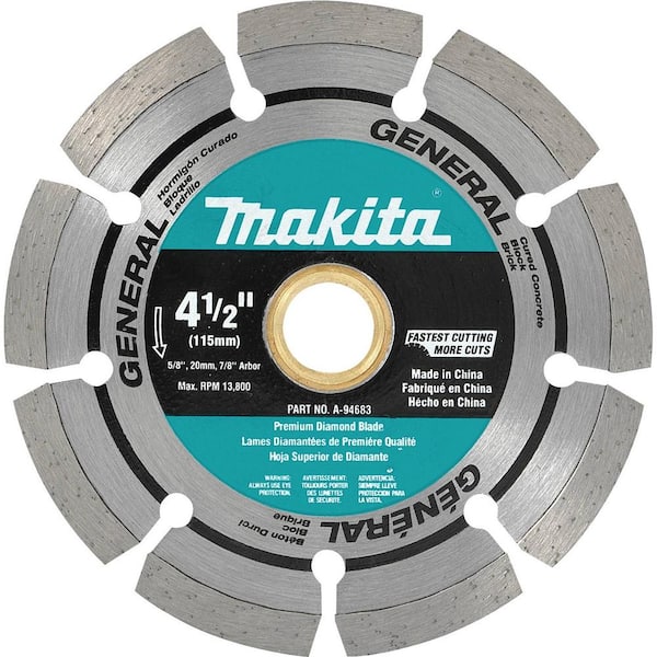 Pack of 2 Makita 4 1/2" X 7/8" Diamond Blades Continuous Rin Model D-36837 