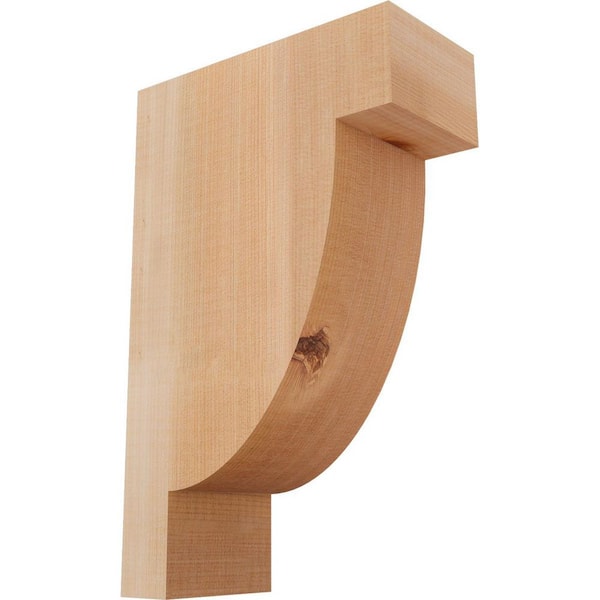 Ekena Millwork 3-1/2 in. x 8 in. x 12 in. Western Red Cedar Alpine Smooth Corbel