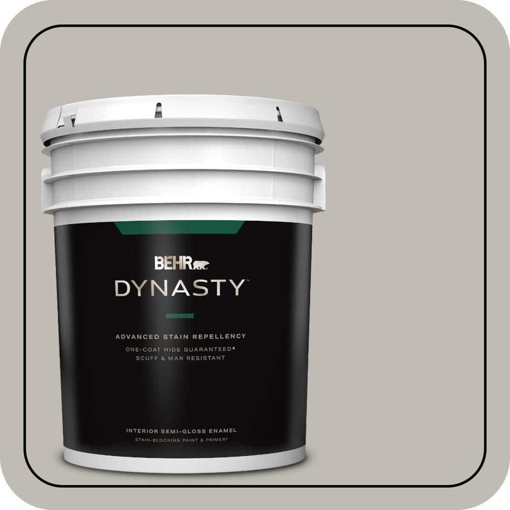5 gal. #MQ6-23 Pumice One-Coat Hide Semi-Gloss Enamel Interior Stain-Blocking Paint & Primer price history on PriceWatchPro