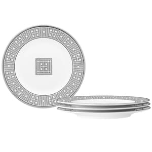 Infinity Graphite 6.5 in. (Gray) Bone China Bread and Butter Plates, (Set of 4)