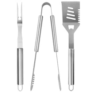 BBQ Dragon Luxury Stainless Steel Rosewood Grill Tool Set (3-Piece) BBQD390  - The Home Depot