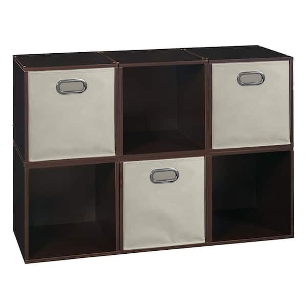 Regency 26 in. H x 39 in. W x 13 in. D Brown Wood 9-Cube Organizer