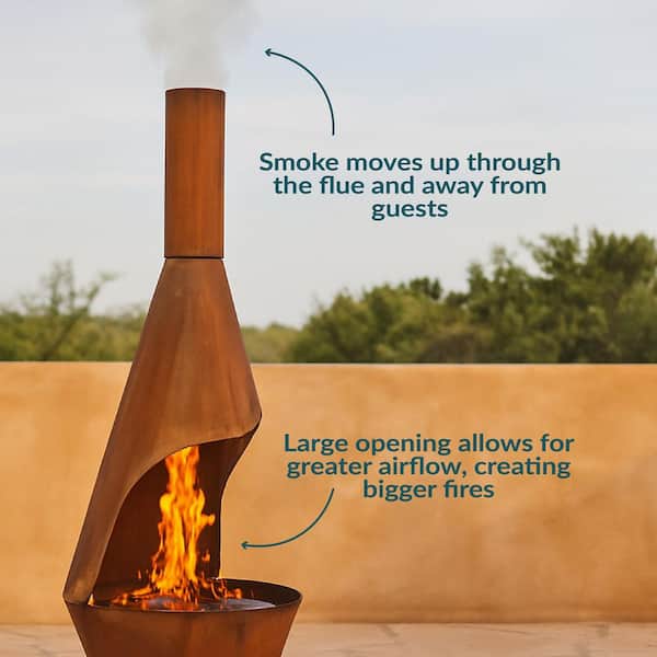 Sunnydaze 75 in. Rustic Chiminea Wood-Burning Fire Pit RCM-LG799