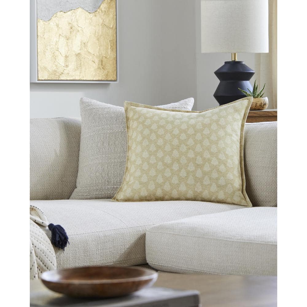 Gardner Beige Woven Polyester Outdoor Decorative Pillow 18 in.