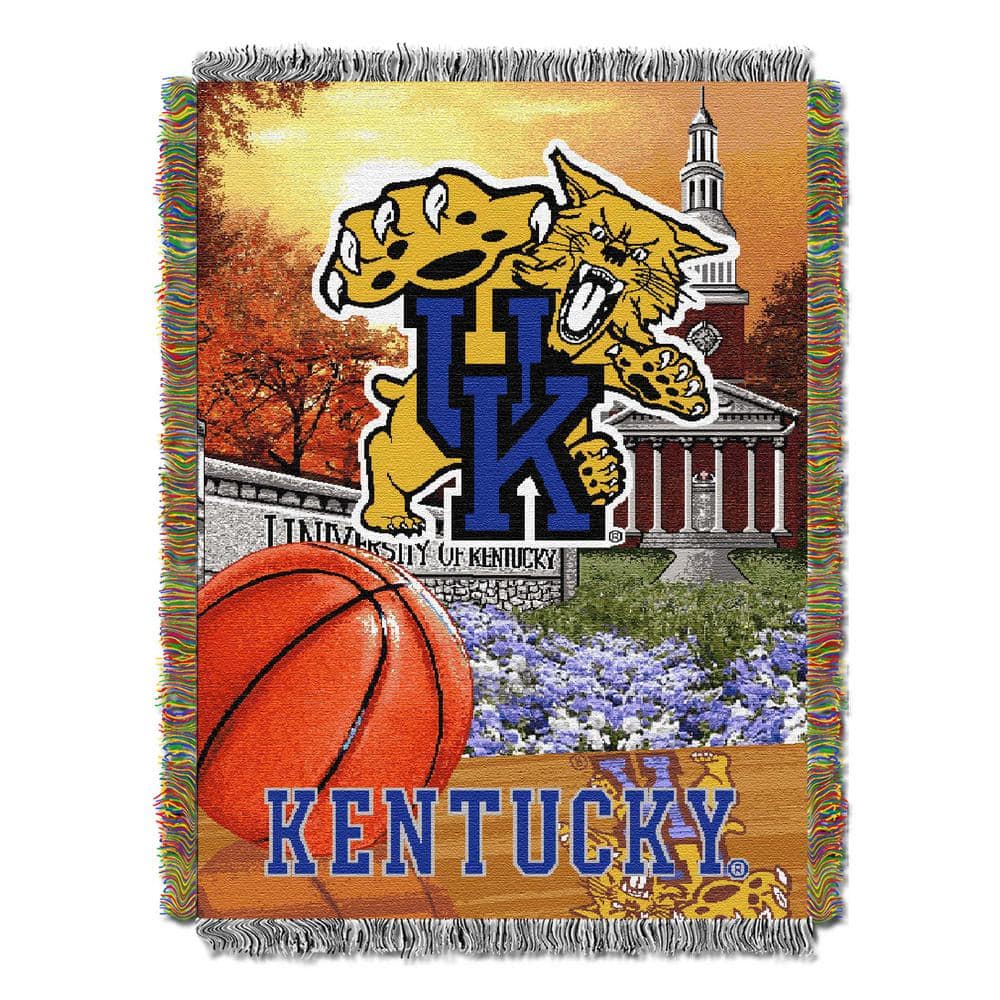 Kentucky Wildcats Woven Tapestry Throw Blanket with Decorative Fringes