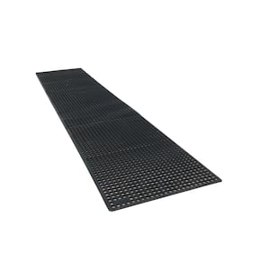 K-Series Comfort Tract Black 3 ft. x 15 ft. x 1/2 in. Grease-Resistant Rubber Kitchen Mat