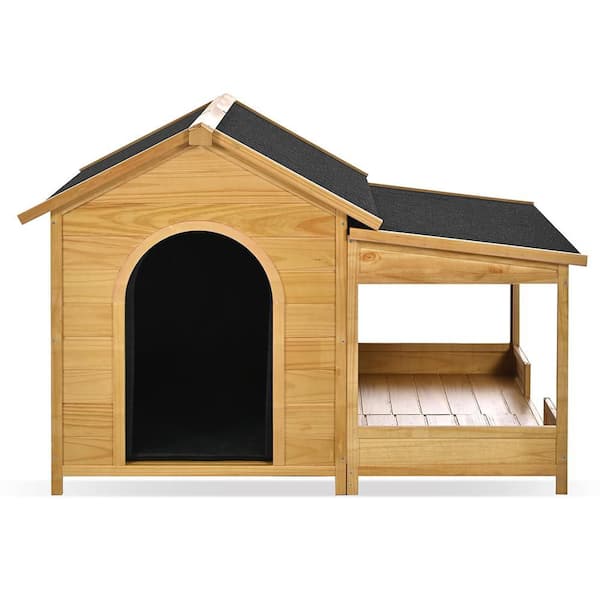 60.2 in. Large Outdoor Dog House with Insulated Liner for Winter, Medium and Large Dogs Waterproof Dog Kennel