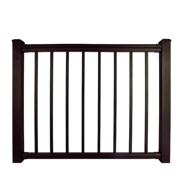 Allure Preassembled Aluminum 36 in. Gate in Bronze