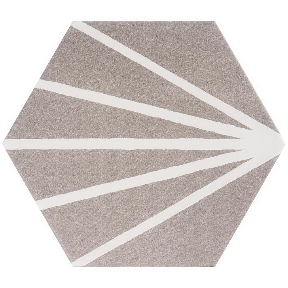 GeoHex Sand 8" Hexagon Matte Porcelain Floor and Wall Tile