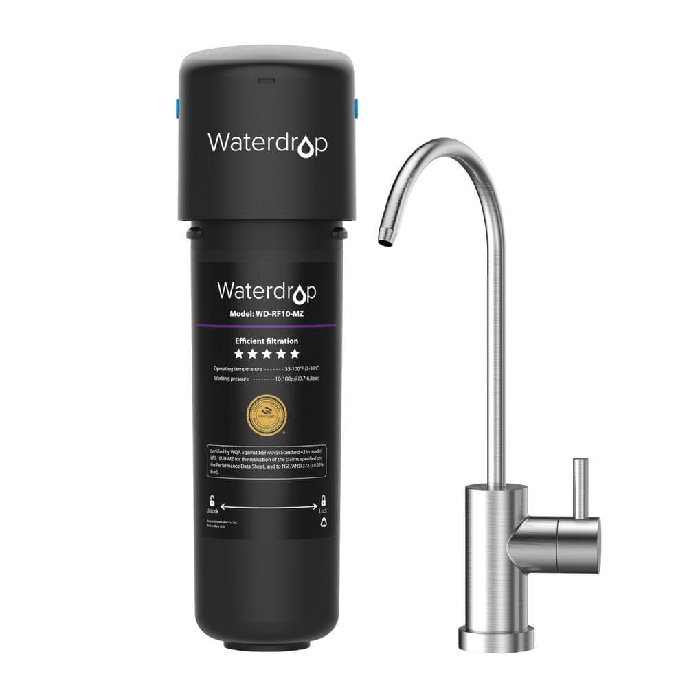 Waterdrop 8000 Gal. Remineralization Under Sink Water Filter System with Dedicated Faucet, Black -  B-WD-10UB-MZ