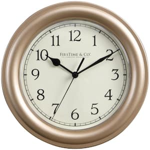 8.5 in. Round Champagne Essential Wall Clock