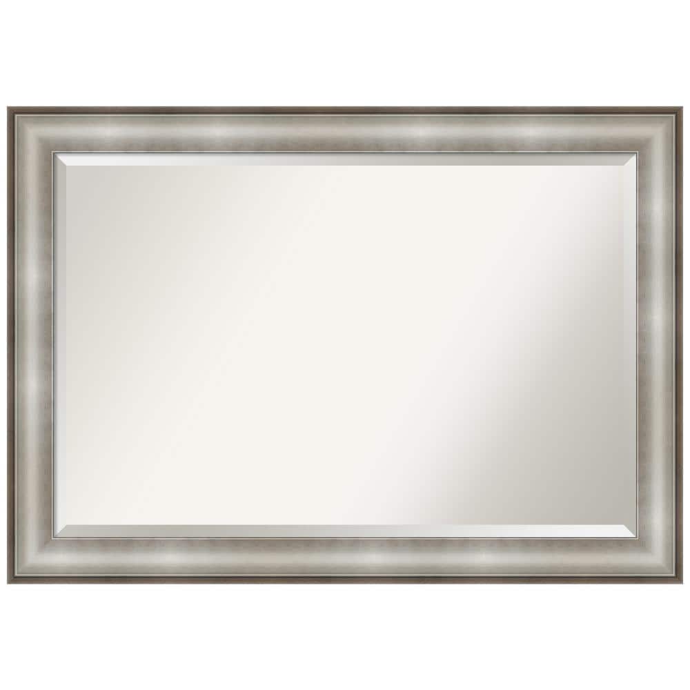 Imperial Silver Rectangular Beveled Wall Mirror 41" x 29"