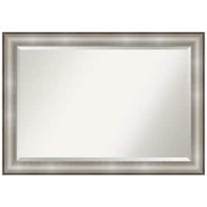Imperial 41 in. x 29 in. Modern Rectangle Framed Silver Bathroom Vanity Mirror