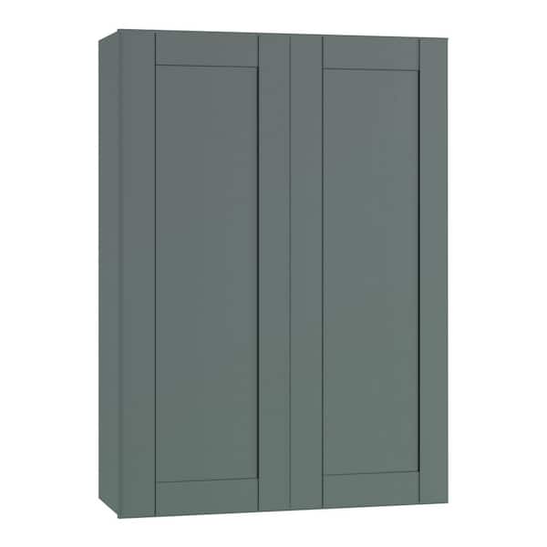 Washington 33 in. W x 12 in. D x 42 in. H Plywood Assembled Wall in Verdant Green with 3-Shelves Wall CabinetSoft Close