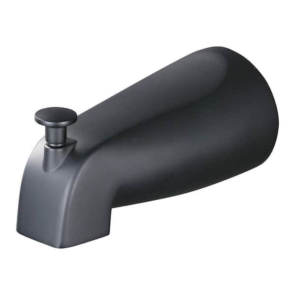 5.27 in. Tub Spout with Diverter 1/2 in. IPS in Matte Black