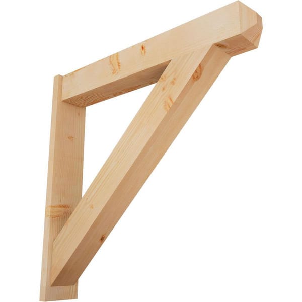 Ekena Millwork 8 in. x 44 in. x 44 in. Douglas Fir Traditional Craftsman Smooth Outlooker