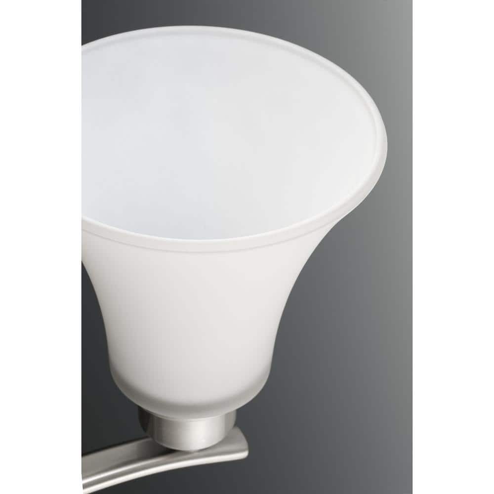 Brushed Nickel 9.5" Wall Sconce with Etched Glass Shade