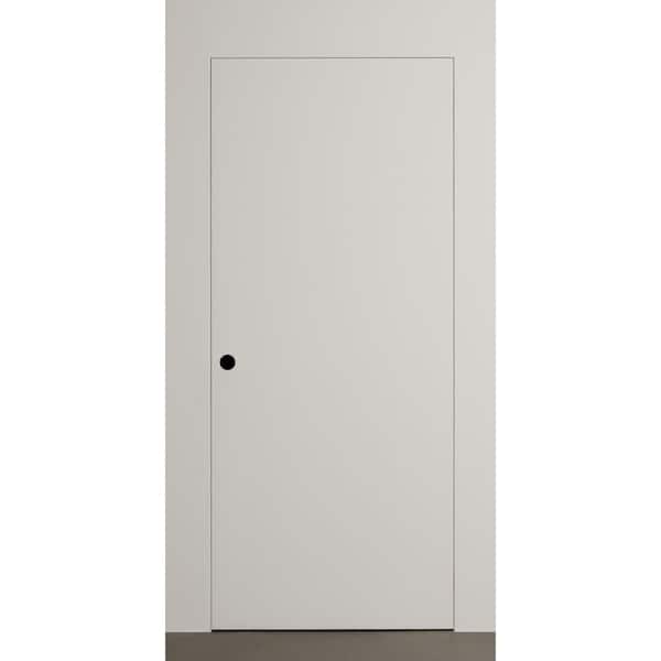 Frameless Invisible V 36 in. x 96 in. Right-Handed Solid Core Primed Engineered Wood Single Prehung Interior Door