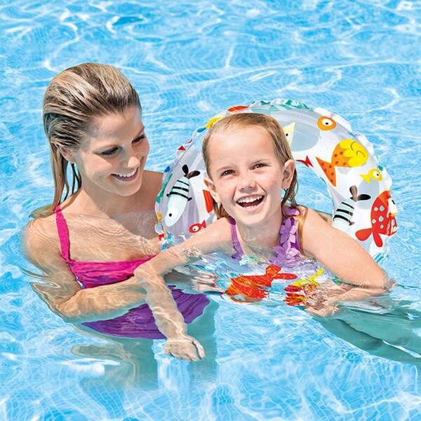 Inflatable Chocolate Donut Pool Float for Kids Coffee Brown