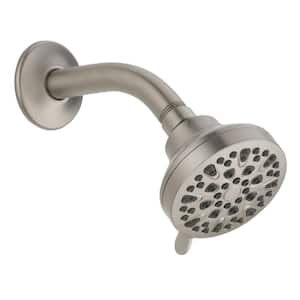 4-Spray Patterns 1.5 GPM 3.31 in. Wall Mount Fixed Shower Head in Brushed Nickel