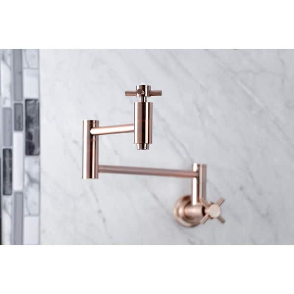 Concord Wall Mount Pot Filler in Antique Copper