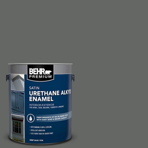 1 gal. #PPU25-02 Black Locust Urethane Alkyd Satin Enamel Interior/Exterior Paint