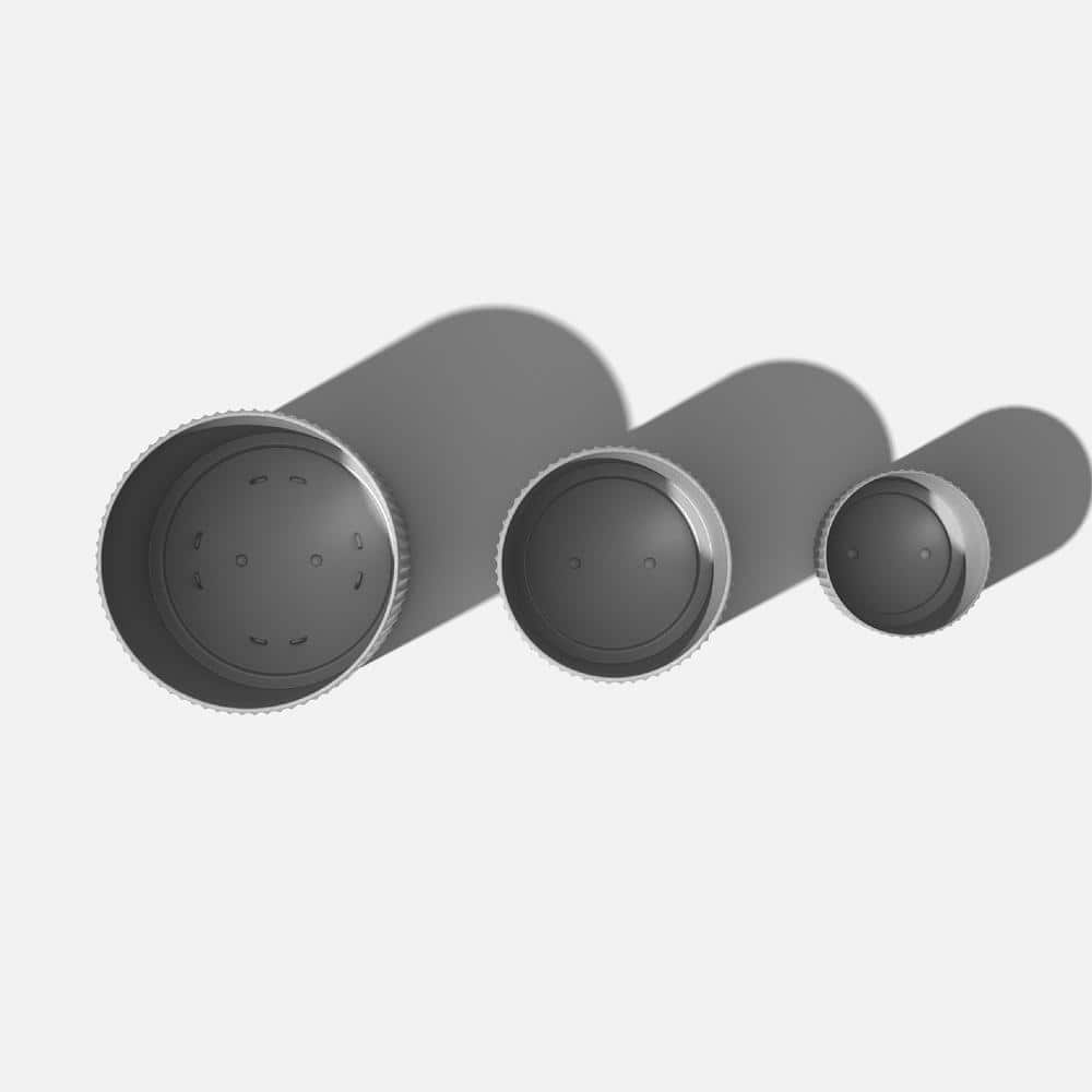 Gray Fluted Concrete-Composite Indoor/Outdoor Planter Set