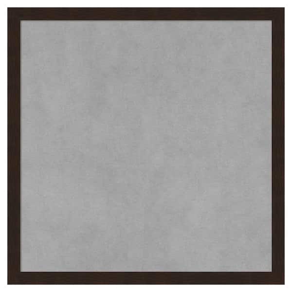 Amanti Art Carlisle Espresso Narrow 17 in. x 17 in. Framed Magnetic Board